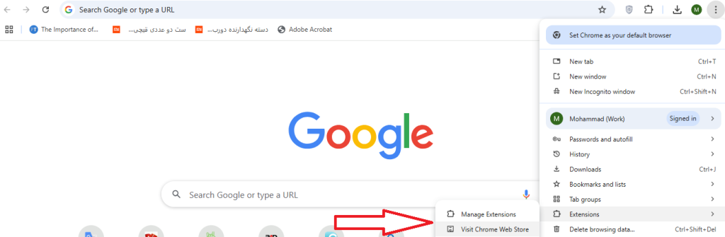 ورود به پیج اینستاگرام خودم از طریق گوگل