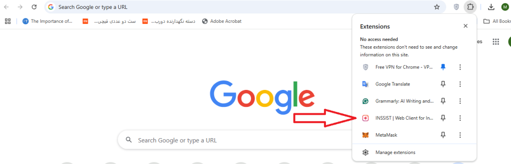 ورود به پیج اینستاگرام خودم از طریق گوگل